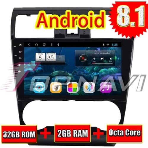 Auto Navigation Player for Subaru Forester 2013 Android 8.1 10.1'' Topnavi Car Stereo GPS Media Center NO DVD Double Video