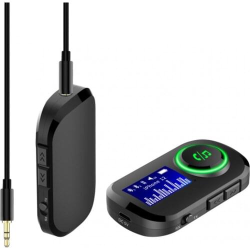 T5 Bluetooth-compatible Receiver 5.0 AptX LL 3.5mm AUX Jack Audio Wireless Adapter For Car PC Computer Headphones Mic Receptor