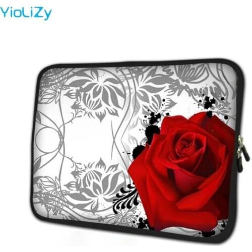 Laptop rose print Tablet bag Notebook Protective Cover 7 9.7 12 13 13.3 14 15 15.6 17 17.3 inch Ultrabook liner Sleeve NS-9387