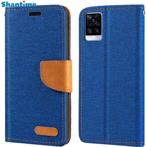 Oxford Leather Wallet Case For Vivo V20 V2025 With Soft TPU Back Cover Magnet Flip Case For Vivo V20 2021