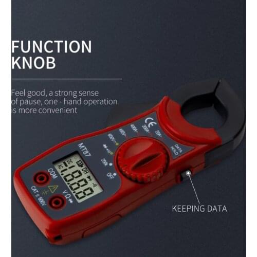 MT87 LCD Digital Clamp Meter Multimeter AC/DC Ammeter Voltmeter Resistance Test