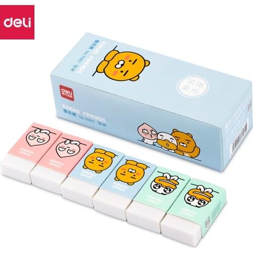 Deli 71057 cartoon cute kakaofriends rubber error correction test card, homework modification eraser, student office stationery