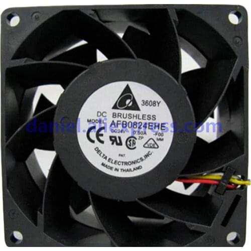 Delta AFB0824EHE 8038 24V 0.5A 8CM High Speed Turbocharged Violent Heat Dissipating Fan