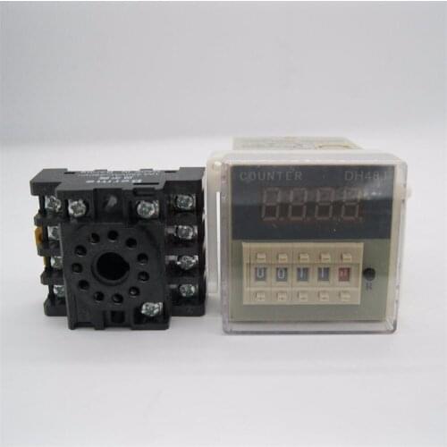 DH48J-11A 11 pin AC 220VAC 12VDC/AC 24VDC/AC contact/sensor signal input digital counter relay