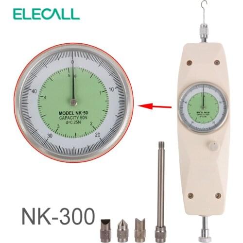 ELECALL NK-300 Analog Dynamometer Force Measuring Instruments Thrust Tester Analog Push Pull Force Gauge Tester Meter