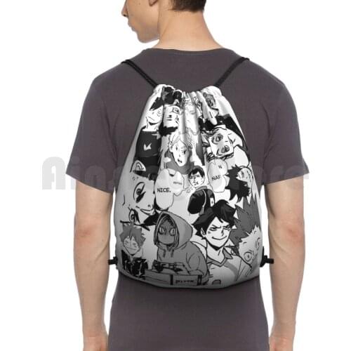Haikyuu! Anime Tees , Cases , Pillows , Mig And Notebooks ? ? ? Backpack Drawstring Bags Gym Bag Waterproof Anime Haikyuu