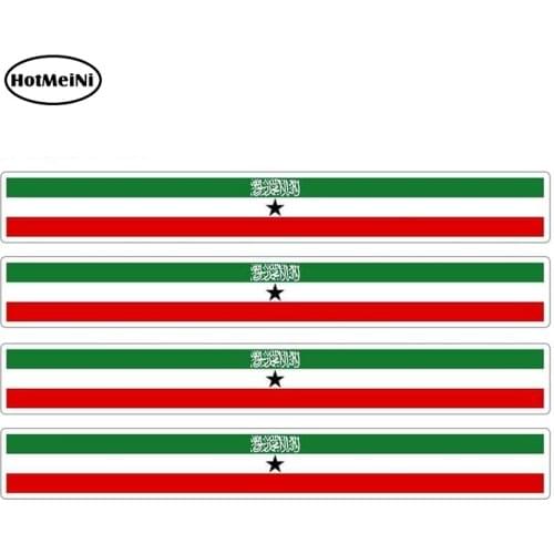 HotMeiNi 13cm x 1.7cm 4pcs Car Stripe Motorcycle Racing Flag Sticker Skateboard Decal Bike Moto Tuning Somaliland Car Stickers