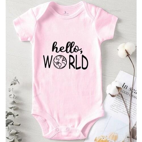 Hello World Letter Printed Ropa De Recien Nacido New Born Baby Boy Clothes Set Romper for Babies Children Jumpsuits Girl Infant