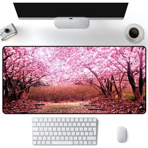 Mouse Pad Sakura Pink Mouse Mat Desk Protector Mats Carpets Mause Pad Table Pads Deskmat Rugs Extended Pad Desktop Computer