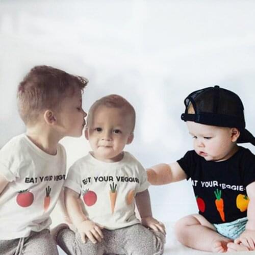 Baby Boy and Girl Summer Short Sleeve T Shirt Girls Cotton Summer T Shirt Kids Cute T-Shirt Retail New 2021 Kids T-shirt Cute