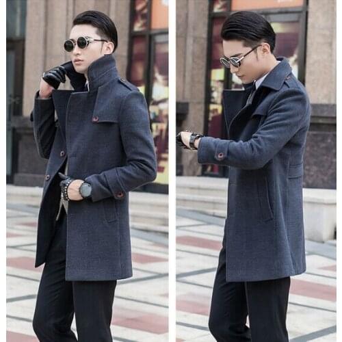 New arrival fashion casual Mens Wool Coat Men high quality autumn winter Slim Single breasted overcoat plus Size S-7XL8XL9XL10XL