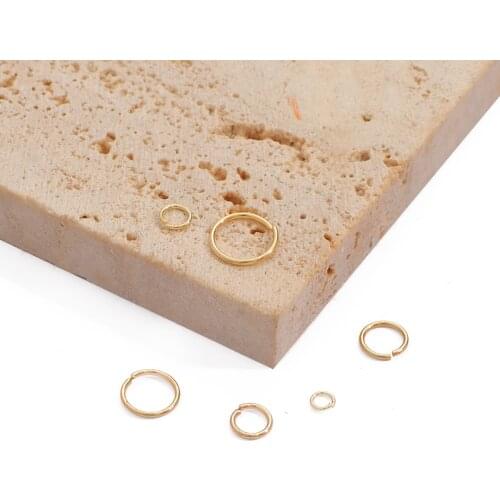 3 4 5 6 7 8mm 10Pcs 18K Real Gold Plated Copper Split Rings Open Jump Rings Connectors For Jewelry Making Wholesale Supplies