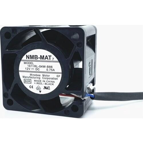 New NMB-MAT 12V 0.75A 1611RL-04W-B86 4028 40MM 4CM 40 * 40 * 28 mm 1U 2U server fan Big power Cooling fan 4pin