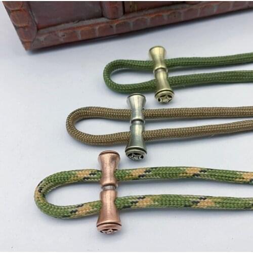 Knife Beads Pendant Brass Umbrella Rope Paracord Tail Buckle Keyring Accessories DIY Bead