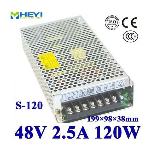 Single output switching power supply 48V 2.5A 100~120V/200~240V AC input LED power supply 120W 48V transformer