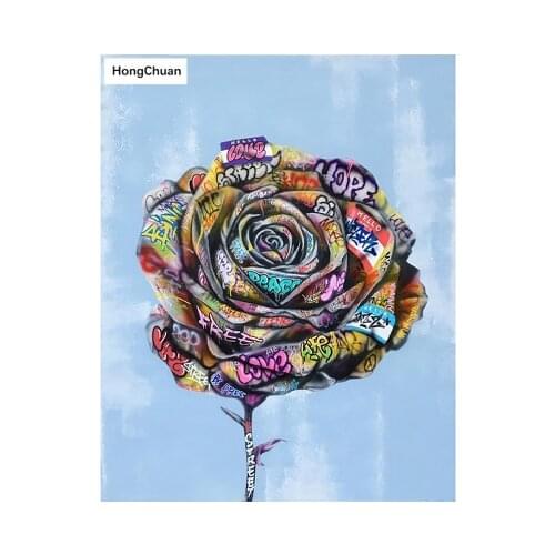 Scenery flower 5D DIY diamond painting cross stitch needlework homedecoration square/round mosaicdiamond thorn shownew year gift