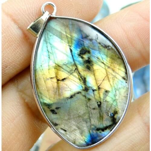 Natural stone Titanium Quartz crystal Turquoises tiger eye Labradorite pendant for diy Jewelry making necklace Accessories 6PCS