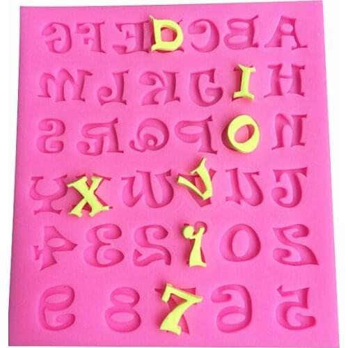 DIY Sugar craft Cake Vintage 0-9 numbers Silicone Mold Fondant Mold Cake decorating Tools Gum paste Mold