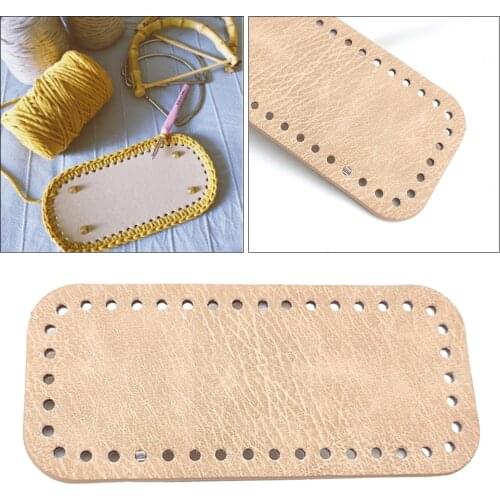 DIY Bag Bottom Insert Pu Leather Handbag Bottom Shaper Pad Cushion for Handmade DIY Knitting Crocheting