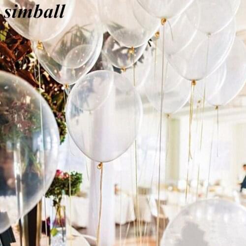 100pcs/lot 12inch Transparent Latex Balloon Birthday Party Balloon Wedding Party Decoration Kids Toy Clear Inflatable Air Ballon