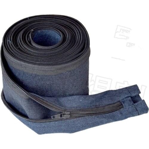 High quality 3.7m x 5cm TIG Plasma Cutting Torch Welding Gun Cover zipper cloth Cable trachea cover Cowboy Zipper Jacket Cloth