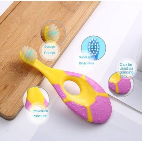 Toothbrush & Toddler for Age 0-2 Years Soft Bristle for Baby Teeth & Infant Gums Easy-Grip Finger Handle& Teething Pad