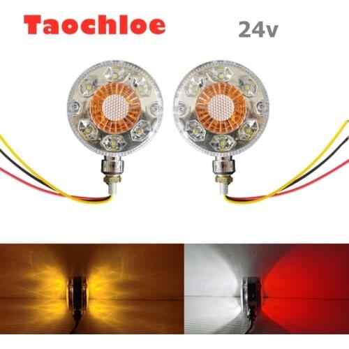 1Pair 3'' Truck Trailer Side Maker Truck Roof Lights 24V IP65 26LED For SCANIA truck For Volvo truck DAF MAN Van Indicator light