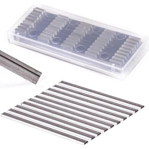 10Pcs Reversible Carbide Planer Blades 82mm x 5.5mm For Cutting Soft Hard Woods Ply-wood Board Woodworking Power Tool