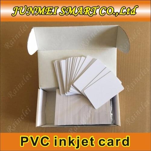100PCS Printable Blank Inkjet PVC ID Cards Without Chip For Canon Epson Printer P50 A50 T50 T60 R390 L800 L805