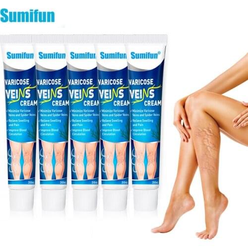 5pcs Sumifun Original Varicose Veins Ointmnet Vasculitis Phlebitis Spider Pain Relief Ointment Medical Plaster Angiitis Removal