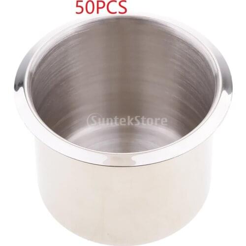50Pieces Metal Cup Drink Holder For Boat Car Truck Motorhome Trailer 68x55mm