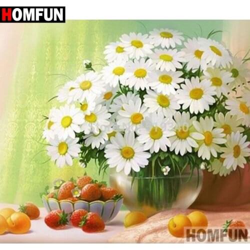 HOMFUN Diamond Painting Cross Stitch Pattern 5D Diamond Embroidery "Flower landscape" Home Decor DIY diamond Art A27142