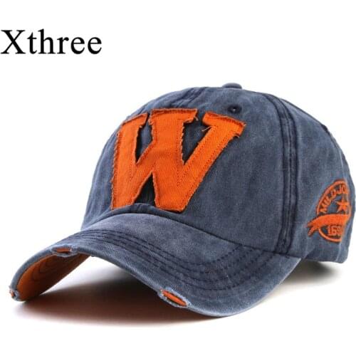 Xthree hot cotton embroidery letter W baseball cap snapback caps fitted bone casquette hat for men custom hats