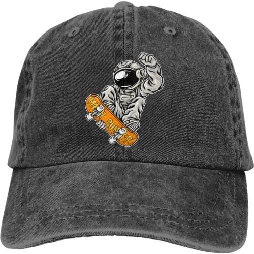 Astronaut Skating Awesome Cosmonaut Gifts Baseball Cap cowboy hat Peaked cap Cowboy Bebop Hats Men and women hats