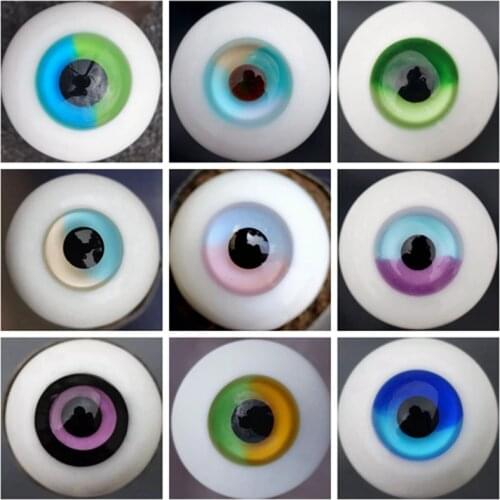 BJD Glass 14mm Round Eyes Eyeball Reborn Baby Doll Makeup Jewelry Use Taxidermy Steampunk Craft DIY