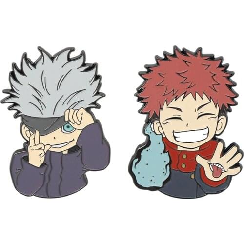 Japan Anime Jujutsu Kaisen Enamel Pin Badge Gojo Satoru Itadori Yuji Brooch for Fans Gift