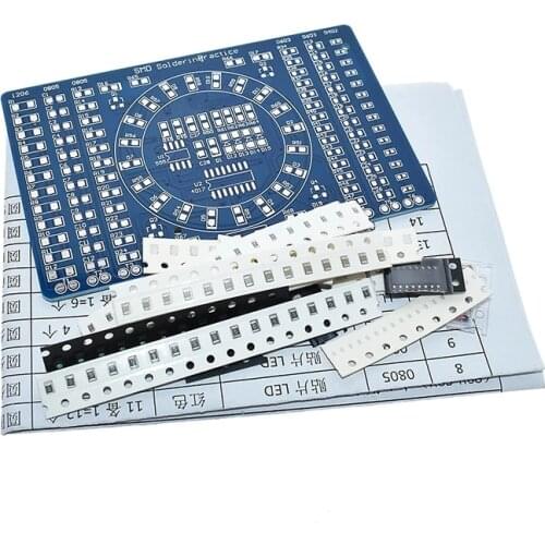 CD4017 Rotating LED SMD NE555 Soldering Practice Board DIY Kit Fanny Skill Training Electronic Suit
