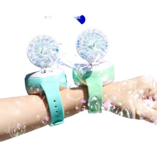 Bubble Machine Watch Little Fan Rechargeable Portable Creative Bracelet Mini Childrens Gift Toys Portable Fan Mini Fan
