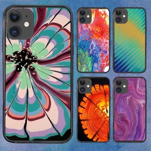 Arts Texture Hippie Phone Case For iphone 12 11 6 Mini Pro XS Max X XR 7 8 Plus Soft TPU Cover 12Pro 11Pro 12Mini