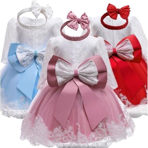 Baby Birthday Dress For Christmas Baby Girl Baptism Dresses Lace 1 2 Years Baby Party Christening Vestido Toddler Outfits 1Y