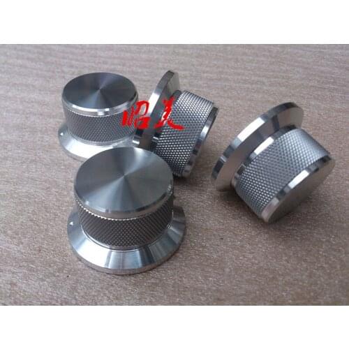 Diameter 44mm Shank Diameter 34mm Height 25mm All Aluminum Solid Volume Knob Sound Amplifier Potentiometer Knob