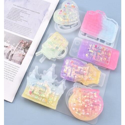 DIY Epoxy Resin Castle Shaker Maze Silicone Mold Labyrinth Quicksand Handmade Mould Jewelry Findings Pendant Accessory Craft
