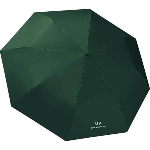 Travel Umbrella Automatic Folding Rain Umbrella Three Fold Umbrella Thickened Black Glue Sunscreen Umbrella Parasol