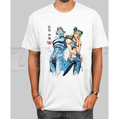 Jojo Bizarre Adventure Stone Ocean Stell Ball Run Lion T Shirts Fashion Men And Women Tops T-shirt Short Sleeve Unisex Tshirt