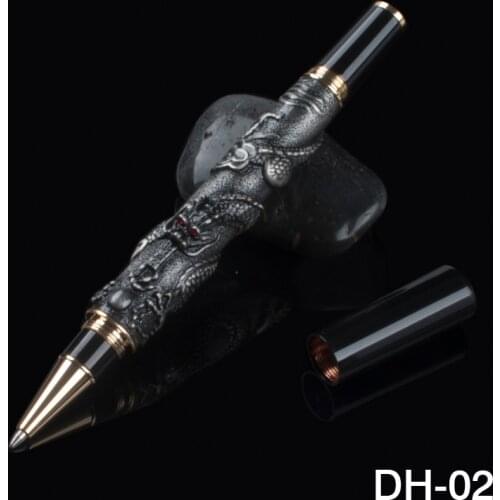 JINHAO luxury Writing Pen Metal Dragon gel pen Dragon Carved Crystal Rollerball pen for gifts office school pens new design