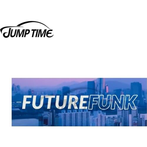 JumpTime 13 x 4.2cm Future Funk Slap Sticker Design Vinyl Car Sticker Custom Printing Laptop Windshield Occlusion Scratch Decals