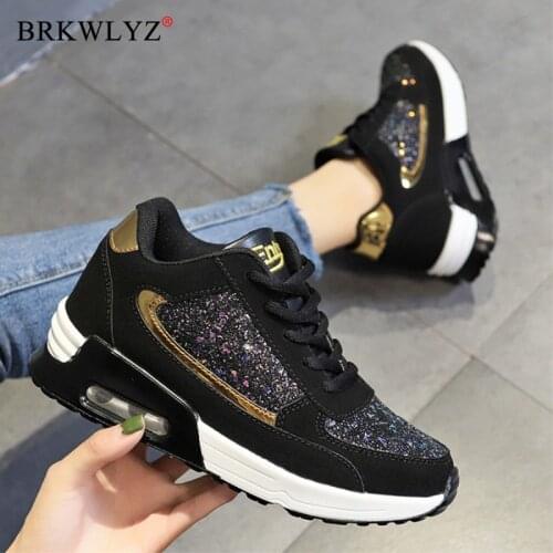 Winter Fashion Casual Shoes Women Height Increasing Sneakers Women Glitter Sneakers Walking Chunky Footwear Zapatillas Mujer
