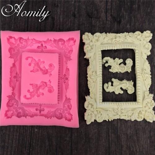 Aomily Lace Flower Silicone Molds Cake Candy Chocolate Mold Wedding Cake Decorating Tools Fondant Sugarcraft Soap Fondant Mould