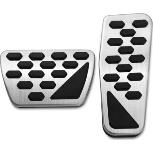 Gas And Brake Pedal Cover Auto Stainless Steel Foot Pedal Pad Kit For 2018-2019 Jeep Wrangler Jl Models, 2 Pcs