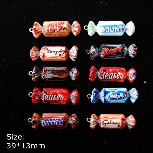Cute Chocalate Candy Charms Bracelets Necklace Earring Jewelry Making Flat Back Cabochon Pendants